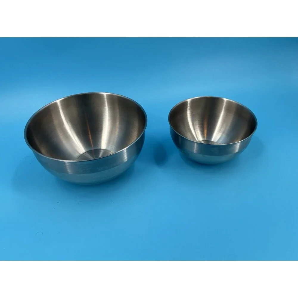 Chantal 18/10 Stainless Steel Mixing Bowls Set of 2 Nesting Kitchen Bowls